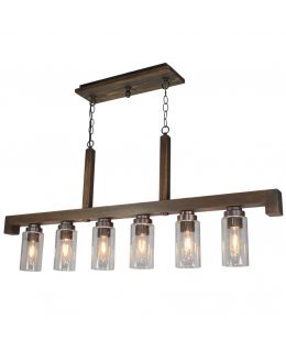 Artcraft  AC10566BU   Jasper Park 6 Light Linear Pendant 